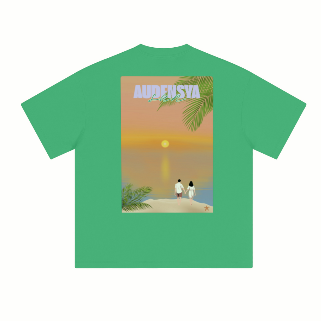 230GSM Unisex Cool-Touch Sorona Fabric Basic Crew Neck T-shirt Grass Green