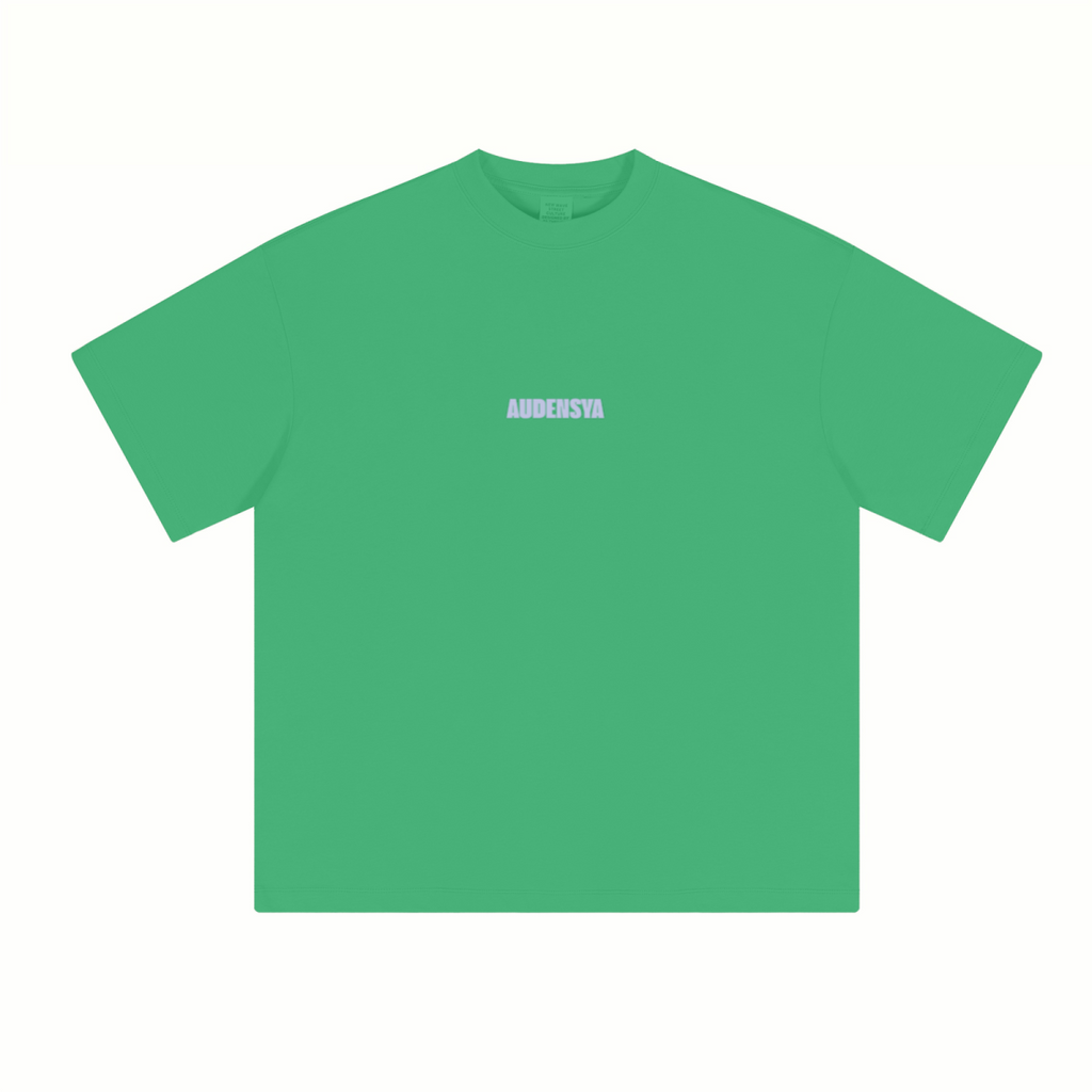 230GSM Unisex Cool-Touch Sorona Fabric Basic Crew Neck T-shirt Grass Green