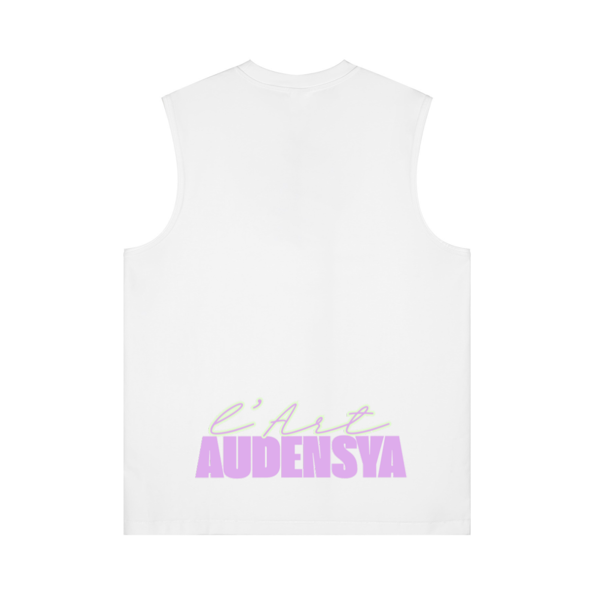 230GSM Unisex Ice-Feel Cooling Solid-Color Crew Neck Tank Top White