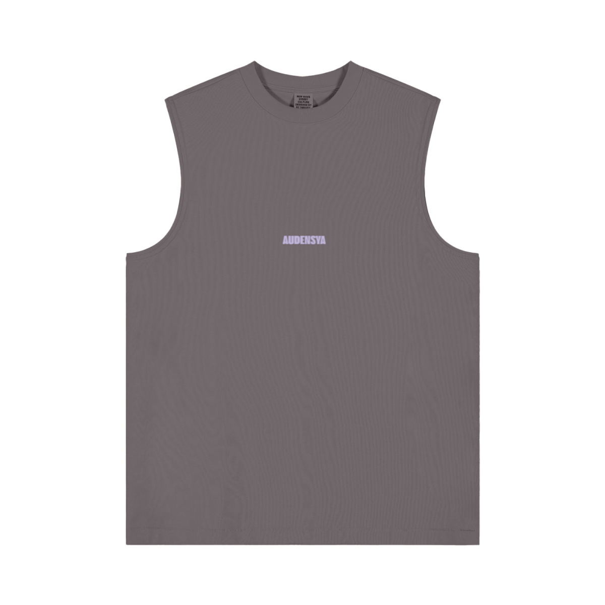 230GSM Unisex Ice-Feel Cooling Solid-Color Crew Neck Tank Top Plum