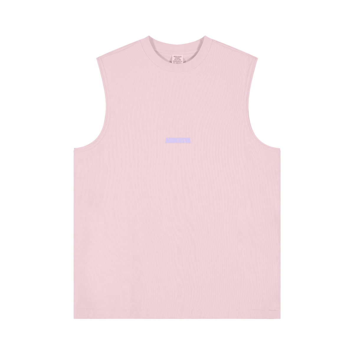 230GSM Unisex Ice-Feel Cooling Solid-Color Crew Neck Tank Top Pink